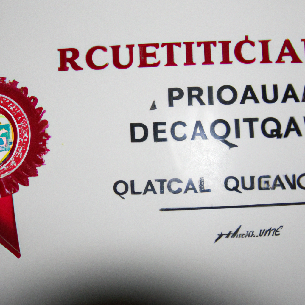 Certificado de Qualidade